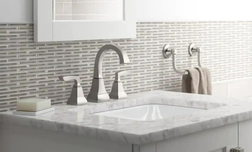 Kohler Kallan 8 in. Widespread 2-Handle Bathroom Faucet in Vibrant Brushed Nickel