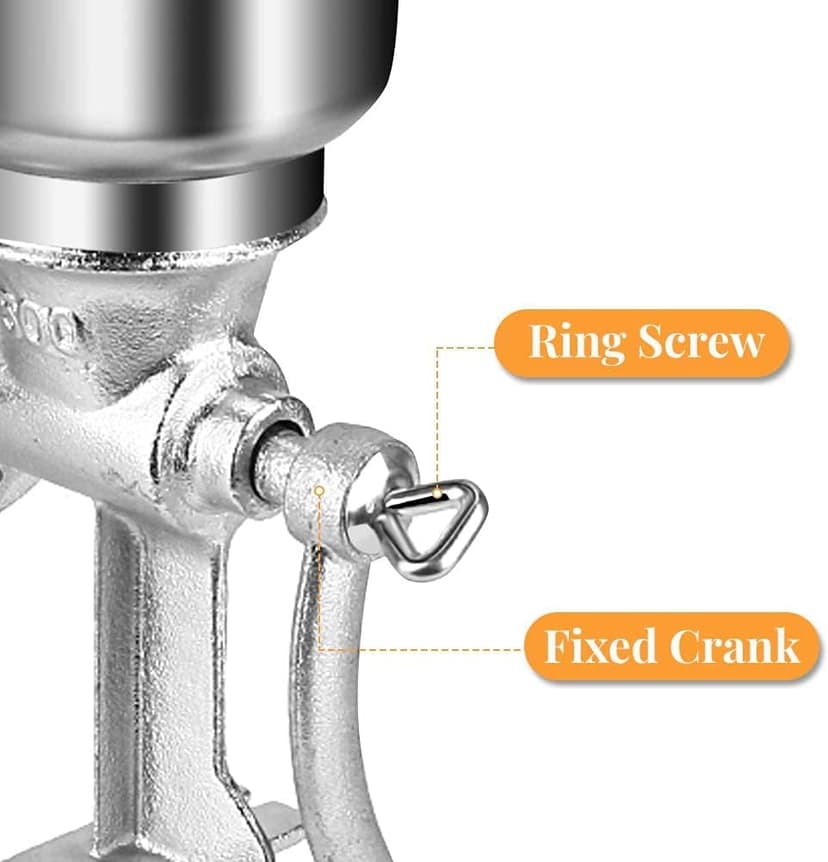 GOTOTOP Hand Crank Grain Mill Grain Grinder Machine Corn Nut Flour Mill Kitchen Tool Equipment for Wheat Nuts Food Seeds with Table Clamp 12.6 x 16.9inch