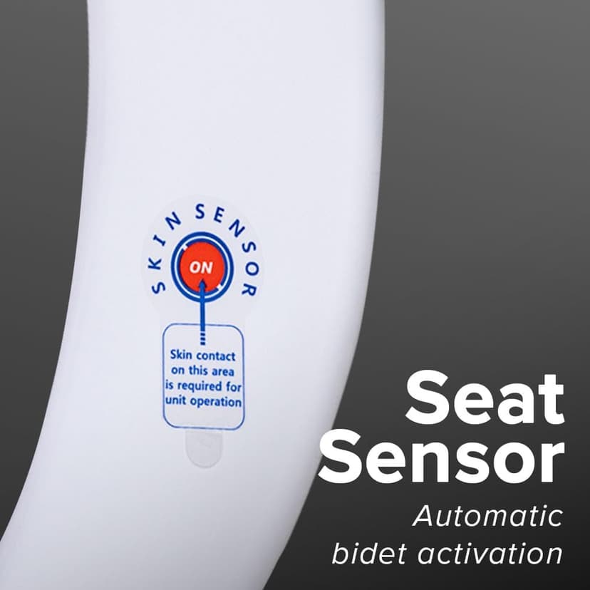 SmartBidet SB-2000WE Electric Bidet Toilet Seat with Heated Seating, Warm Air Dryer, Temperature Control Wash, and Control Panel, Elongated Seating
