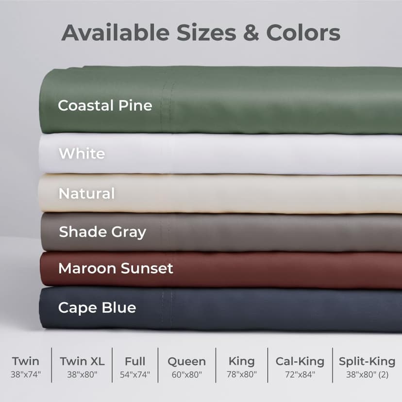 Cariloha Aloha Soft 4-Piece Sheet Set | Natural | King | Made from 100% Viscose derived from Bamboo | Introductory Sheet Line