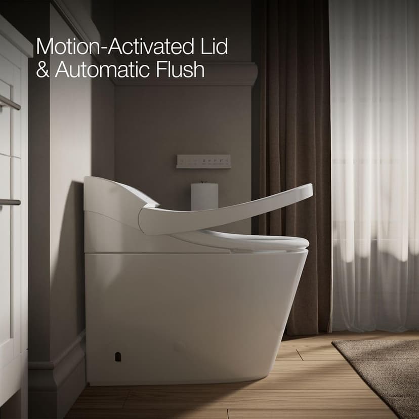 KOHLER K-29777-PA-0 Innate Smart Toilet, White, One-piece Elongated Style, Dual-flush with Integrated Personal Cleansing