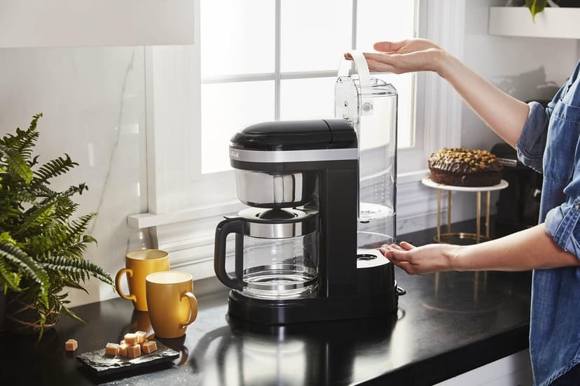 KitchenAid KCM1209OB Coffee Maker, 12 cup, Onix Black, 12 Cup Drip Coffee Maker with Warming Plate
