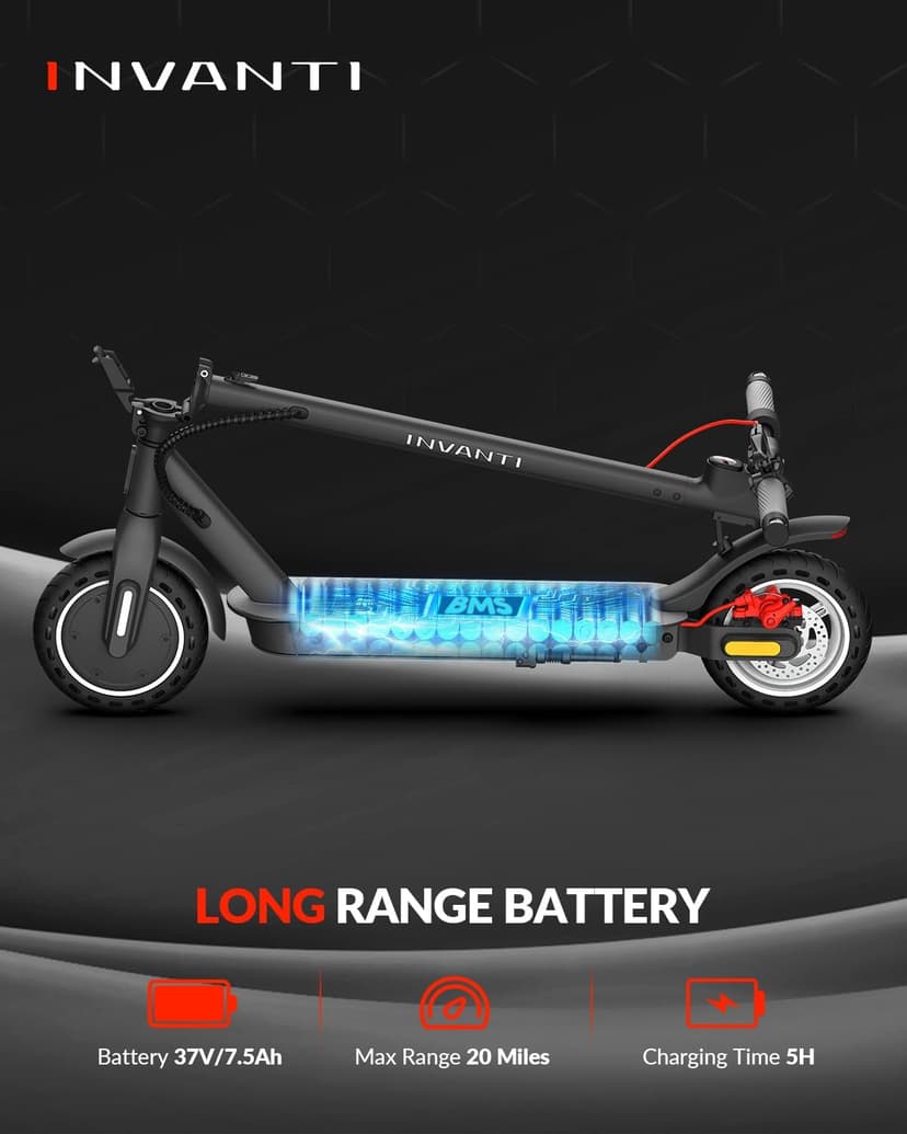E30 Electric Scooter with Smart APP, 19.9 Miles Range & 18 MPH, 350W Motor, 8.5" Solid Tires, Rear Suspension and Turn Signals, Foldable Electric Scooter for Adults and Teens