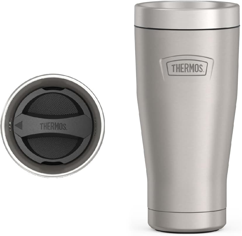 THERMOS ICON SERIES, Stainless Steel Tumbler, Matte Stainless Steel, 16 oz