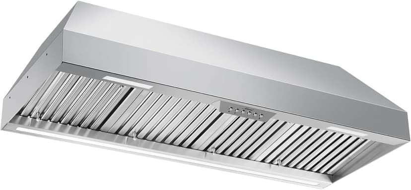 Akicon Range Hood Insert 48 Inch with Heater Sensor, 1200 CFM Bulit-in Kitchen Vent Hood with 4 Speeds, Ultra-Quiet Duct Stove Hood 3CCT LED Lights and Dishwasher Safe Filters
