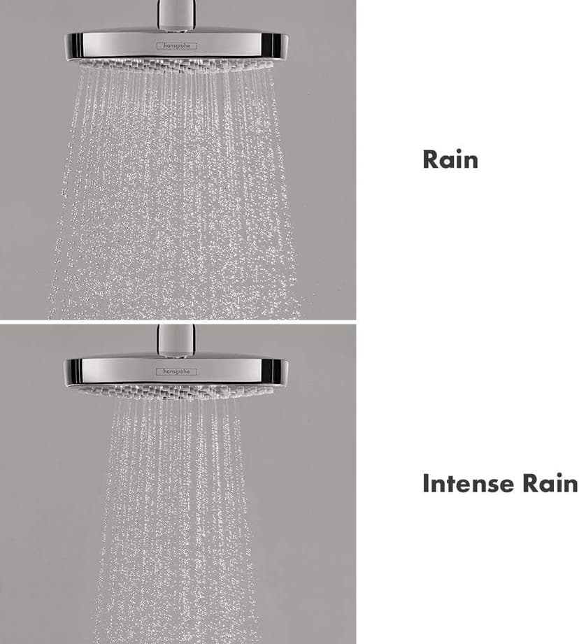 hansgrohe Croma Select S 7-inch Water Saving Low Flow Showerhead Modern 2-Spray Rain, IntenseRain with QuickClean in Chrome, 04388000