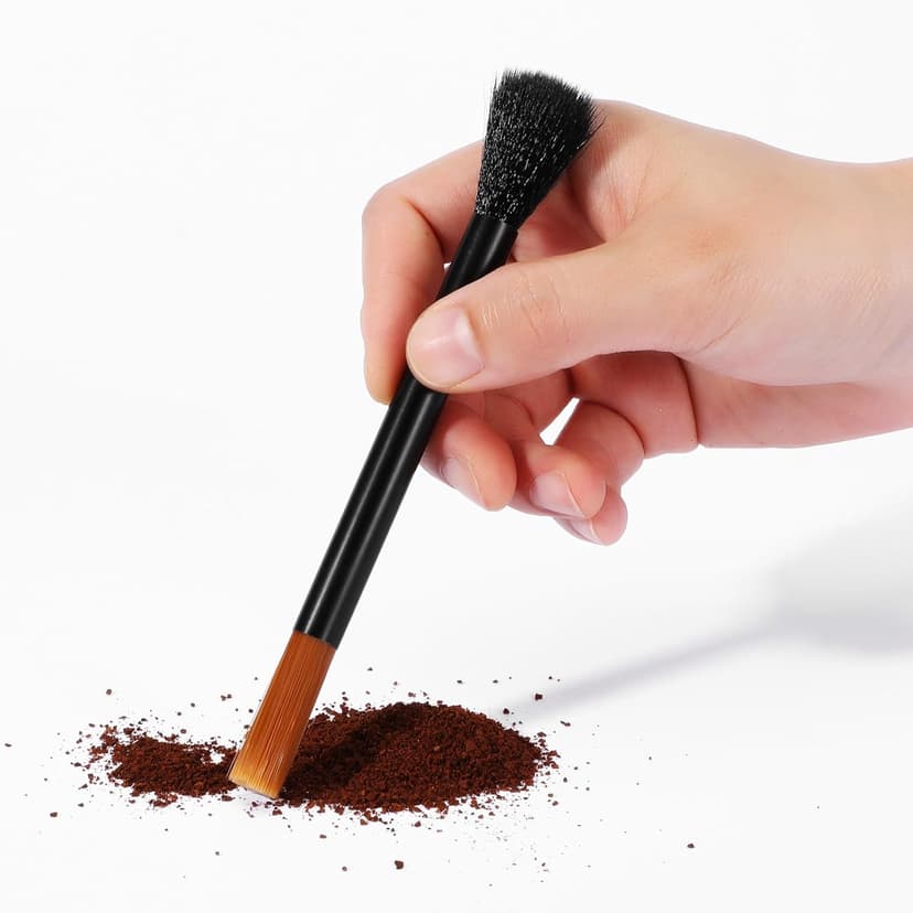 2 Pack Coffee Grinder Brush, Coffee Grinder Cleaning Brush Wooden Espresso Brushes Espresso Machine Cleaning Brushes Tool for Home Kitchen