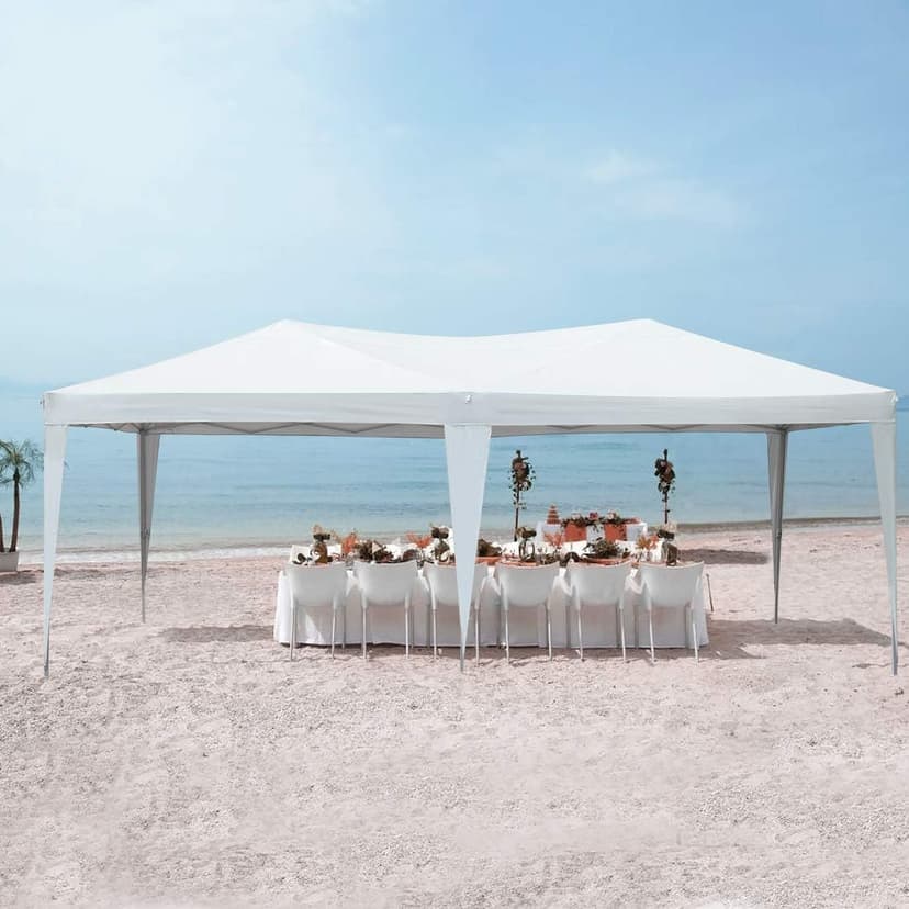 Quictent 10x20 Pop up Canopy Tent, Easy Setup and Wheeled Bag for Commercial, Outdoor, Camping, Parties, Markets and Instant Shelter