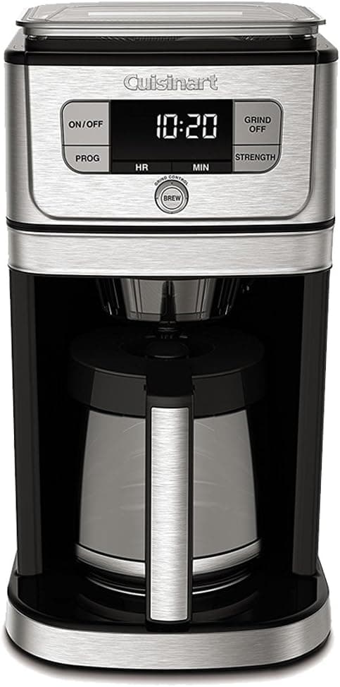 Cuisinart DGB-800 Fully Automatic Burr Grind & Brew, 12-Cup Glass, Silver