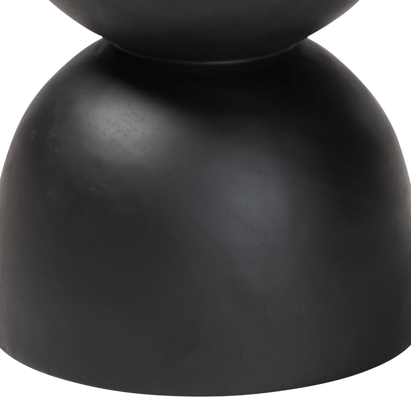 Bali & pari Nomiki Solid Suar Wood Side Table - Hand-Carved Sculptural End Table with Hourglass Design, Modern Boho Style for Living Room or Bedroom
