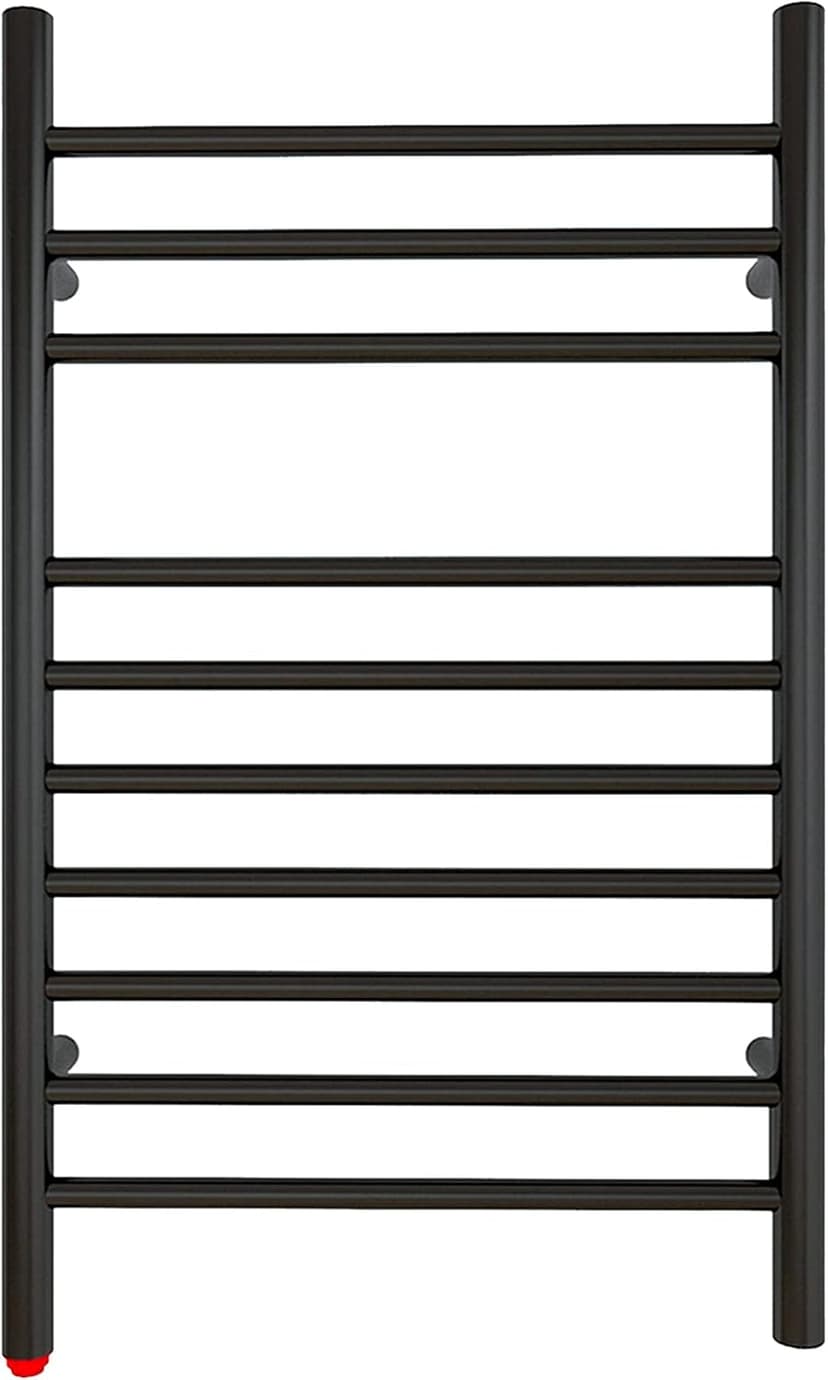 HEATGENE Towel Warmer, Compact Electric Towel Warmer for Small Bathroom, Wall-Mounted Electric Towel Racks, Plug-in/Hardwired Electric Towel Rails - Matte Black