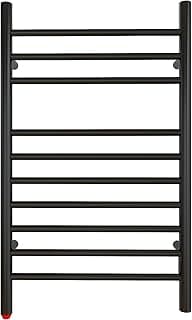 HEATGENE Towel Warmer, Compact Electric Towel Warmer for Small Bathroom, Wall-Mounted Electric Towel Racks, Plug-in/Hardwired Electric Towel Rails - Matte Black