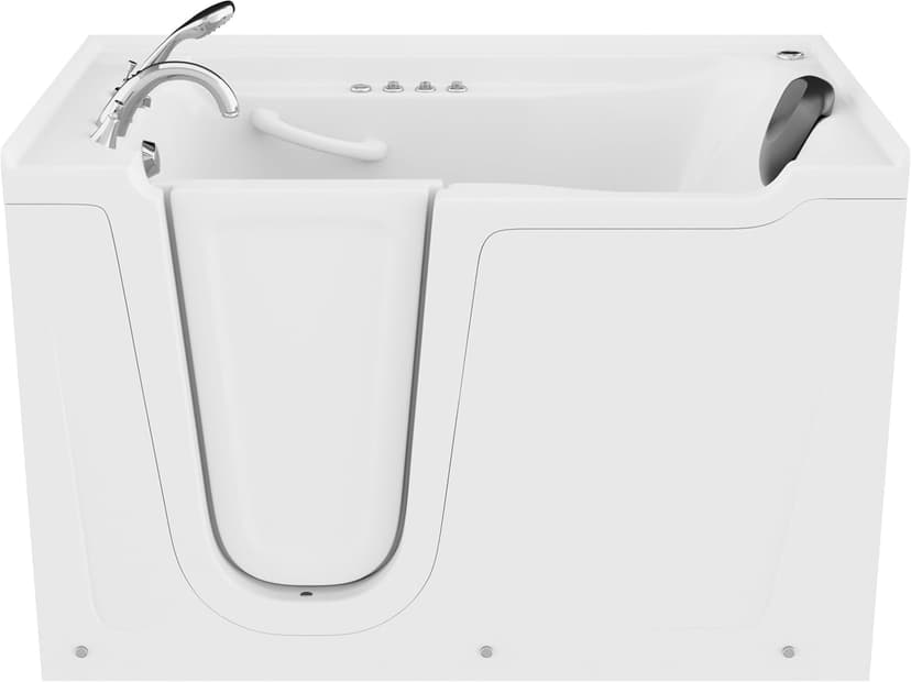 ANZZI Tubs Series Left Drain Quick Fill Walk-in Whirlpool and Air Tub with Powered Fast Drain in White Finish 36 in. x 60 in. | AMZ3660LWD