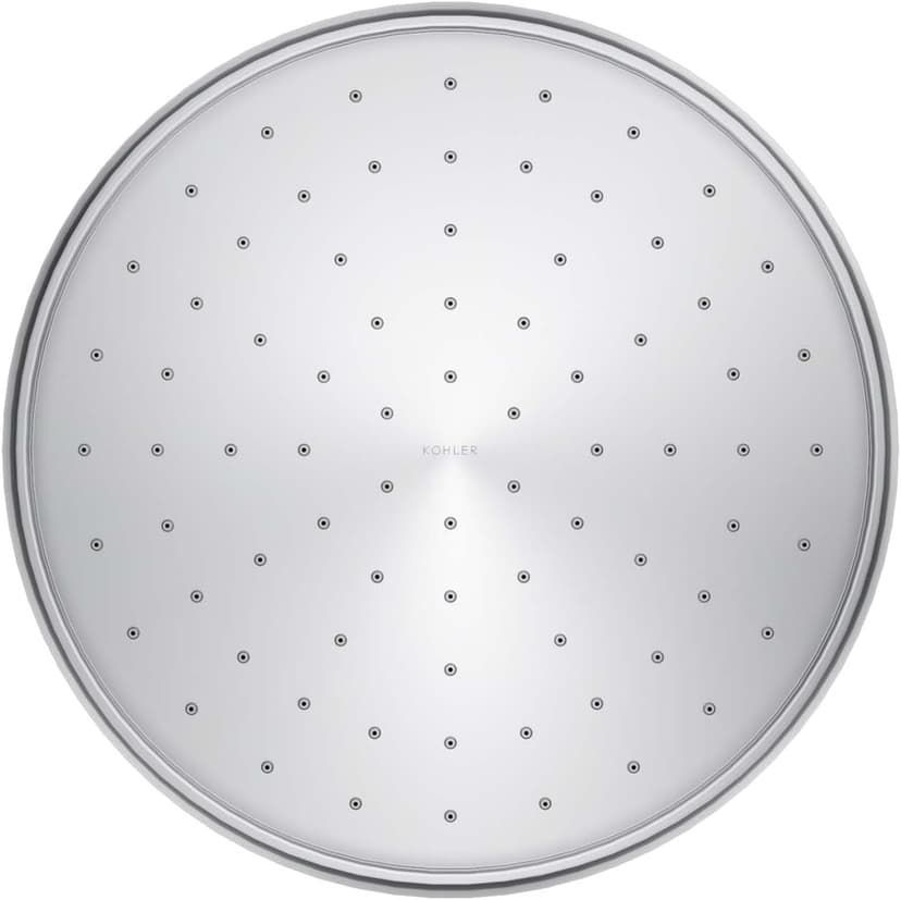 KOHLER 13696-CP 10-inch Single-Function Rainhead, Traditional Rain Shower Head, Round Rainfall Shower Head, 2.5 GPM, Polished Chrome