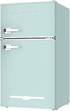 Frigidaire EFR840 Retro Mini Fridge with Freezer & Side Bottle Opener - Small 2 Door Refrigerator for Office Bar or College Dorm Room - 3.2 Cu Ft, Mint