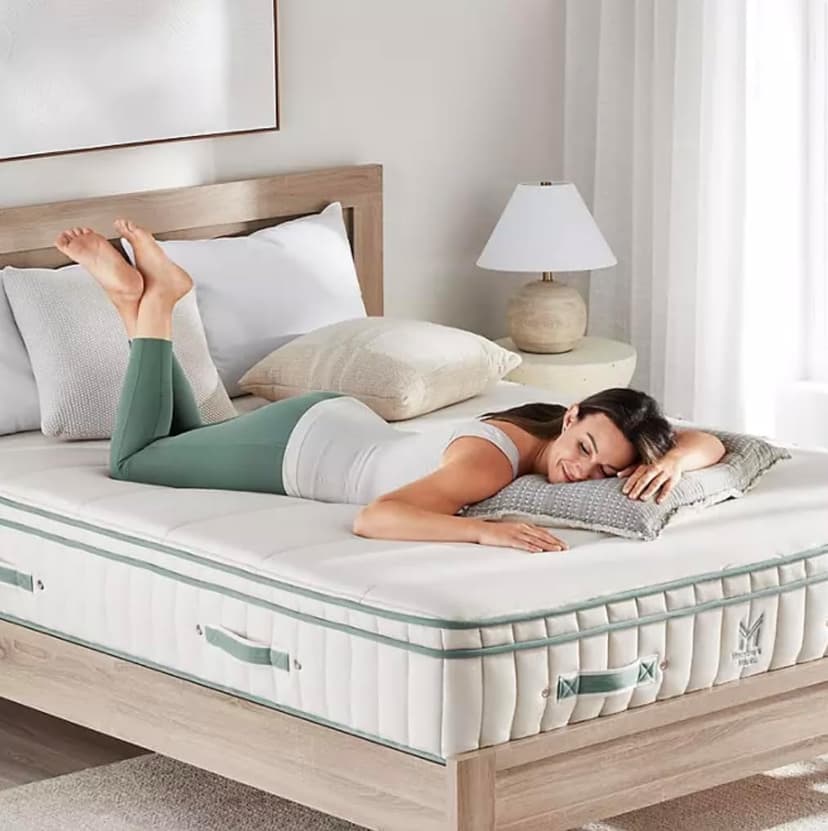 Mark Hotel Premier Medium-Firm Hybrid Mattress with Organic Latex-GOTS‐Certified Organic Cotton and Wool-Handcrafted in USA