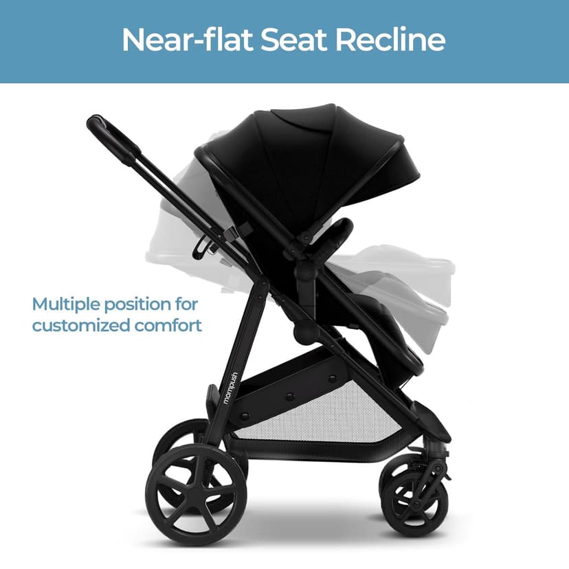 Mompush Wiz 2-in-1 Convertible Baby Stroller with Bassinet Mode, Foldable Infant Stroller with Reversible Seat and Large UPF 50+ Canopy