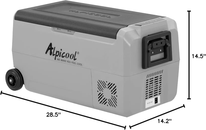 Alpicool T36 Dual Temperature Control 12 Volt Refrigerator 38 Quart Portable Car Fridge Freezer (-4°F~68°F) for Truck, RV, Boat, Camping and Travel