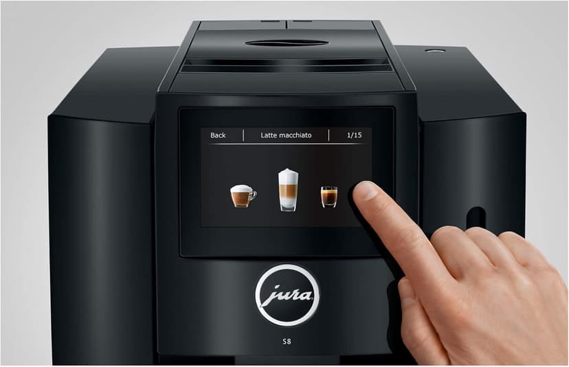 Jura S8 Automatic Coffee and Espresso Machine (Piano Black)