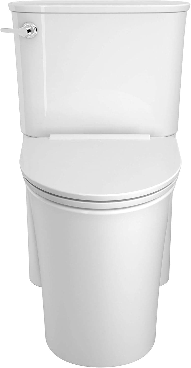 American Standard 226AA104.020 Studio S Right Height Elongated Toilet with Seat-Left Hand Trip Lever, White