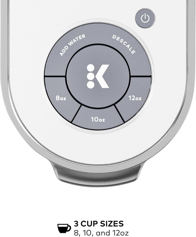 Keurig K-Slim Single Serve K-Cup Pod Coffee Maker, Multistream Technology, 3 Brew Sizes, Slim and Sleek Design, 46oz Removable Reservoir, White