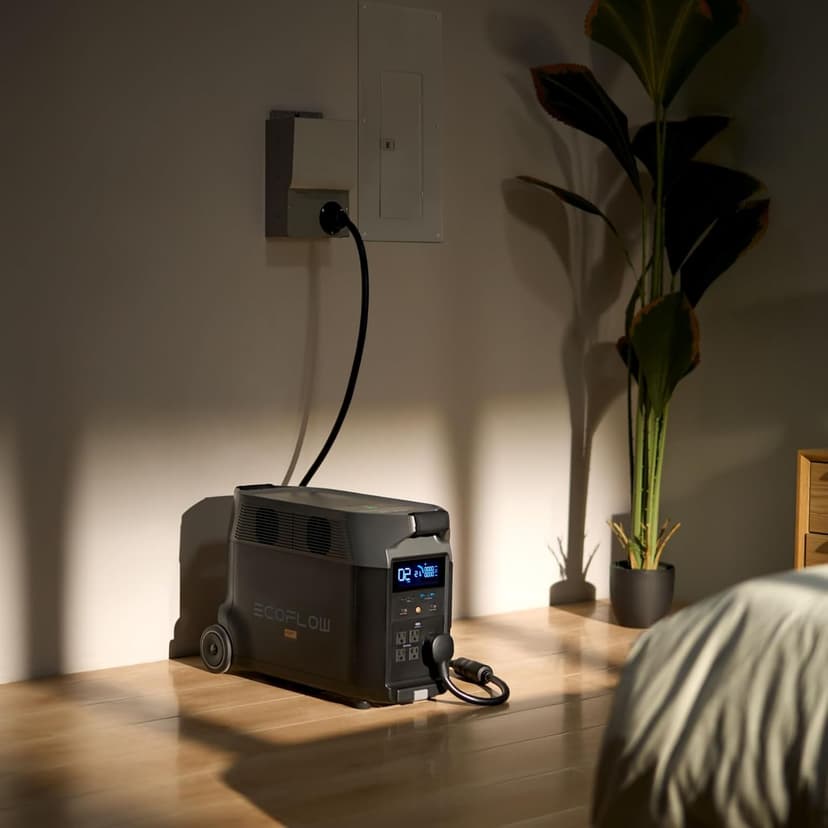 EF ECOFLOW Solar Generator 120V/3.6KWh DELTA Pro with 400W Portable Solar Panel, 23% High Efficiency, 5 AC Outlets, 3600W Portable Power Station for Home Backup Outdoors Camping RV Emergency