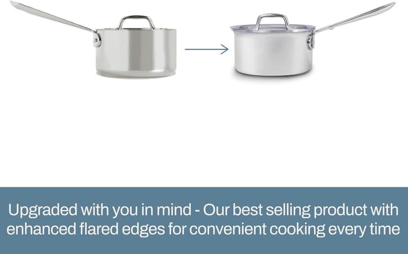 All-Clad D3 3-Ply Stainless Steel Cookware Set 10 Piece, Induction Compatible, Oven Broiler Safe 600F, Kitchen Cooking Set w/ Fry Pans, Saucepans, Saute Pans, Stockpot, Lids, Pots and Pans, Silver