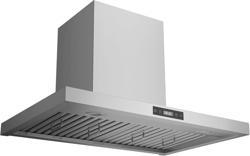 Hauslane 30” Wall Mount Range Hood Low Noise Performance Contemporary Design, Full-Size Handle Professional-Grade Baffle Filters, LED Lamps, Stainless Steel Chef Series WM-540 Ducted or Ductless