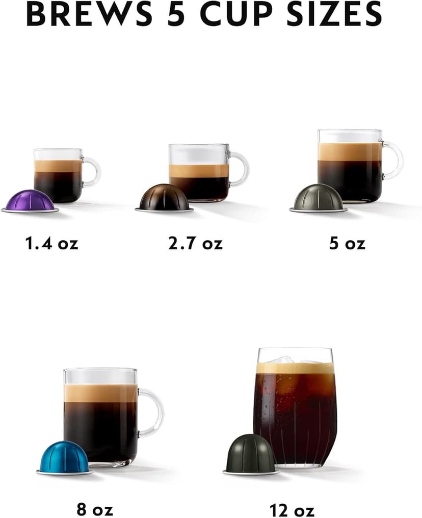 Nespresso Vertuo Pop+ Coffee and Espresso Maker by Breville with Milk Frother, Coconut White