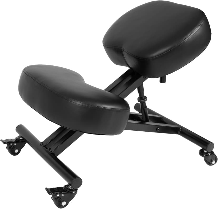 Sleekform Ergonomic Kneeling Chair - Adjustable Seat Angle and Height - Ergonomic Posture Kneeling Stool Chairs for Office and Home - Thick Comfortable Cushions, Wheels