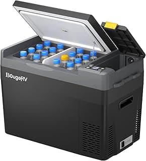 BougeRV 12 Volt Refrigerator, CRPRO 30 Quart 12V Car Fridge, Portable Freezer (-8℉~50℉), Compressor Electric Cooler with 12V/24 DC, 110-240 AC for Outdoor Camping Overlanding Truck RV SUV Van