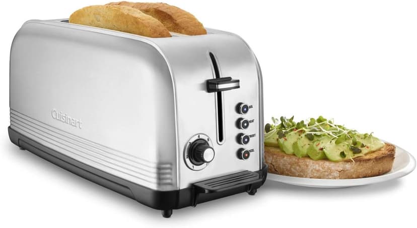 Cuisinart CPT-2500 Long Slot Toaster, Stainless Steel, Silver, 2-slice long slot