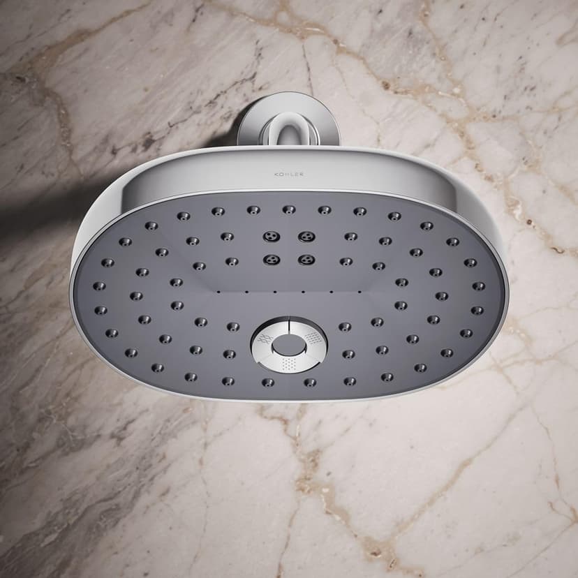 KOHLER 26290-CP Statement Three-Function SHOWERHEAD, Maximum Spray Performance with Mode Selector Buttons, Polished Chrome, 2.5 GPM