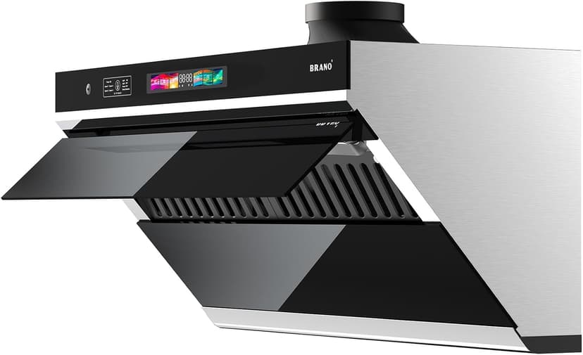 Under Cabinet Range Hood 30 inch, 900 CFM Kitchen Hood with Voice/Gesture/Touch Control,Ducted/Ductless Convertible Stainless Steel Range Hood, 4 Speed Exhaust Fan,Adjustable Lights