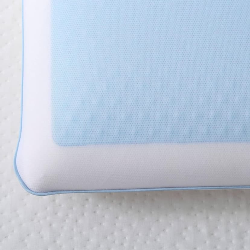 Cool Gel Cooling Pillow for Sleeping, Standard Size Cooling Memory Foam Pillow for Hot Sleepers, Reversible Ergonomic Design, Pressure Relief, Spine Alignment, Side, Back Contouring Support