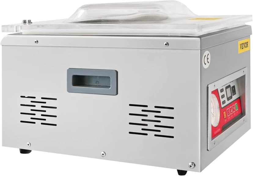 VEVOR Chamber Vacuum Sealer, DZ-260A 6.5 cbm/h Pump Rate, Excellent Sealing Effect with Automatic Control, 110V/60Hz Professional Foods Packaging Machine Used for Fresh Meats (260W)