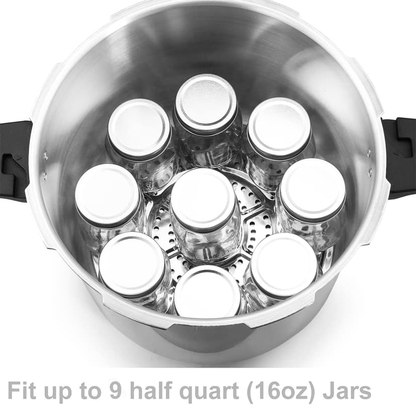 Barton 23 Quart Pressure Cooker, Pressure Canner, Gauge, Canner Rack Included Quick Relief Valve Locking Lid Canning Pot Fast Cooking Pot, (23QT)