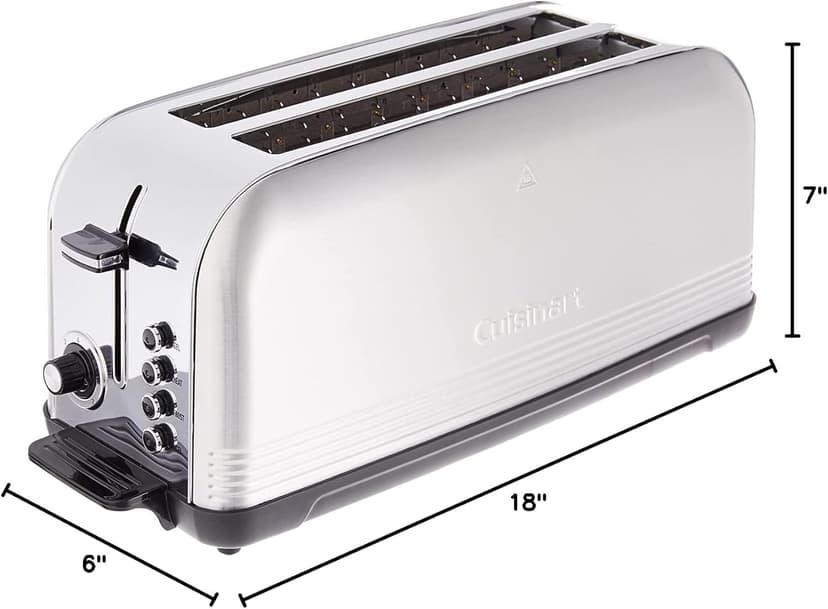 Cuisinart CPT-2500 Long Slot Toaster, Stainless Steel, Silver, 2-slice long slot