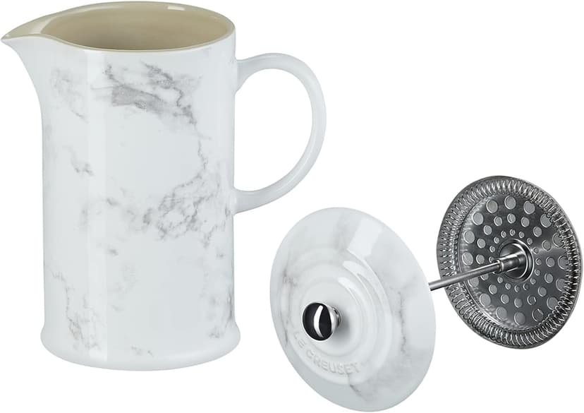 Le Creuset Stoneware 34 oz. French Press, Marble Collection
