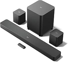 Amazon Fire TV Soundbar Plus with subwoofer and surround sound speakers (newest model), 5.1 channel, Dolby Atmos, clear dialogue
