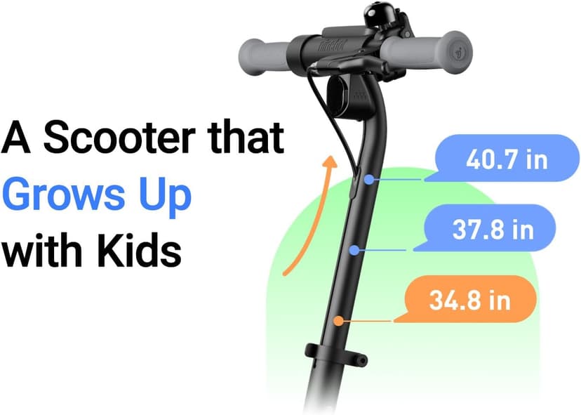 Segway Ninebot eKickScooter - Electric Scooter for Kids 6-14, w/t Adjustable Handlebar Height (Only C2 Pro) for Riders up to 132 lbs, Includes New Cruise Mode, UL-2272 Certified