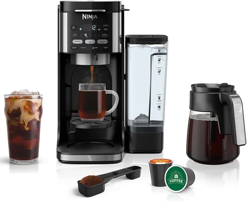 Ninja CFP101 DualBrew Hot & Iced Coffee Maker, Black - (Renewed) Bundle with 2 Year Enhanced Protection Pack