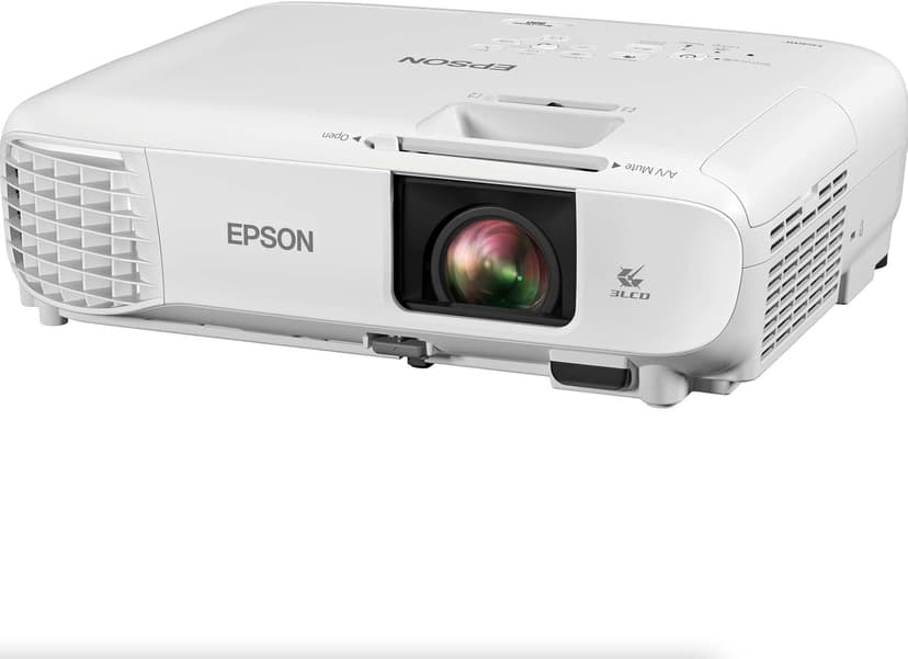 Epson Home Cinema 880 3-chip 3LCD 1080p Projector, 3300 lumens Color and White Brightness, Streaming and Home Theater, Built-in Speaker, Auto Picture Skew, 16,000:1 Contrast, HDMI 2.0, White