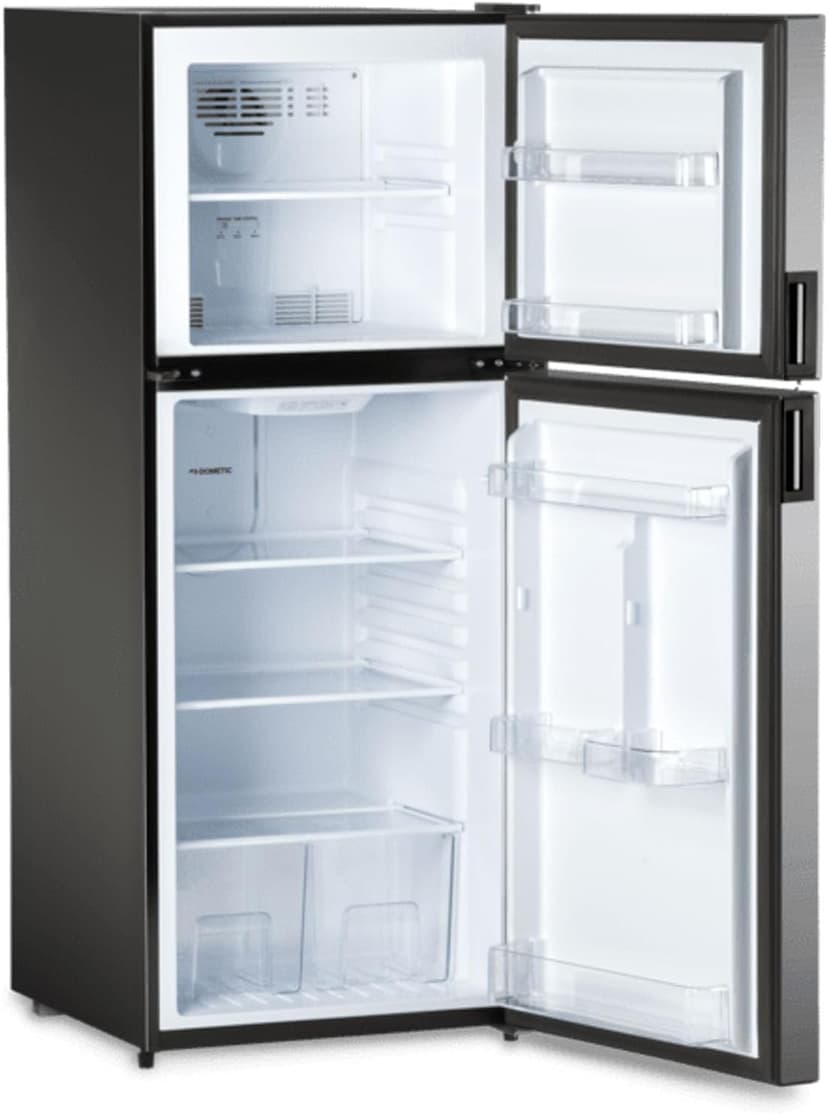 Dometic DMC4101 Compressor Refrigerator - RV Fridge w/Variable Speed Cooling, Digital Controls and Dual Crisper Drawers -10 cu. Ft, 12V DC Fridge Freezer for RVs, Trailers, and Campers, Right Hinge
