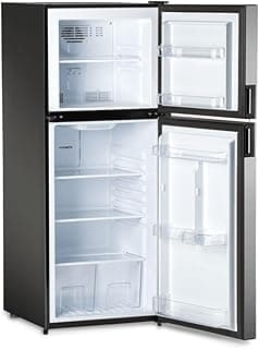 Dometic DMC4101 Compressor Refrigerator - RV Fridge w/Variable Speed Cooling, Digital Controls and Dual Crisper Drawers -10 cu. Ft, 12V DC Fridge Freezer for RVs, Trailers, and Campers, Right Hinge