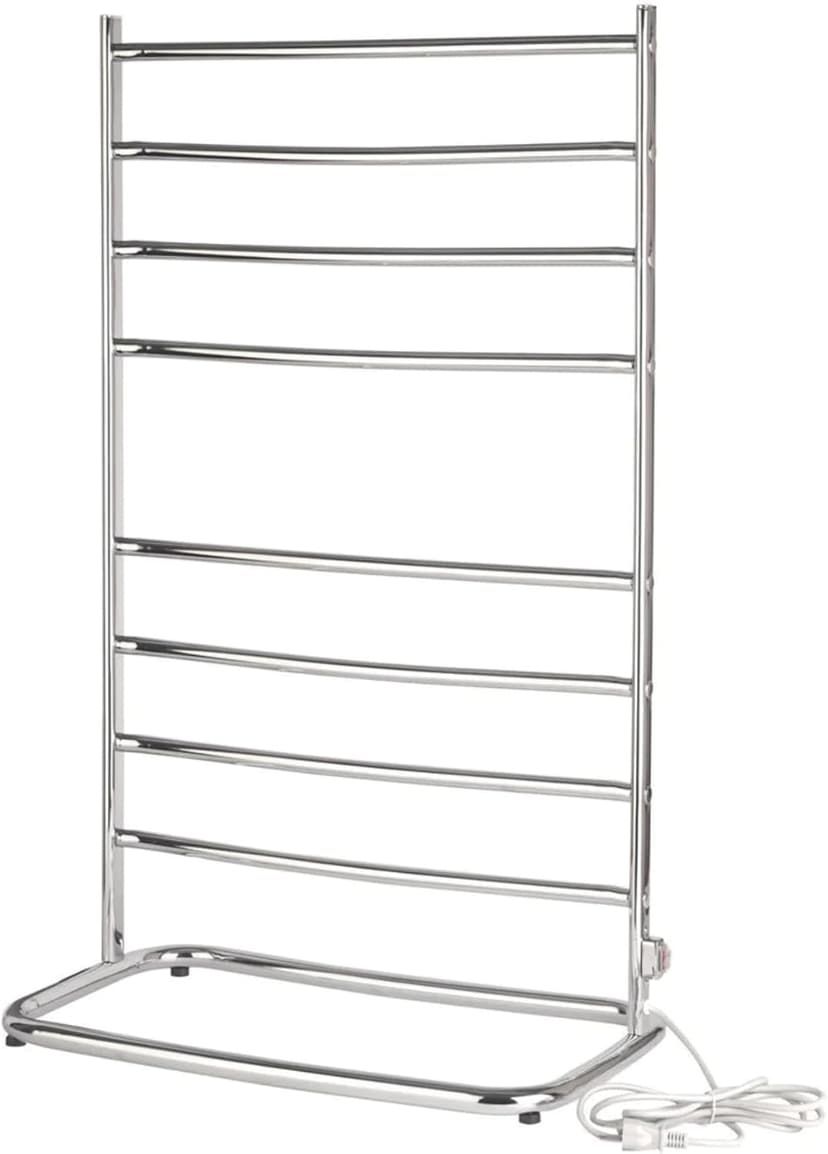 Hyde Park Towel Warmer - Free-Standing Towel Warmer Rack for Drying Towels and Garments - 39-Inch Chrome Finish Frame with 8 Bars - Model WHC
