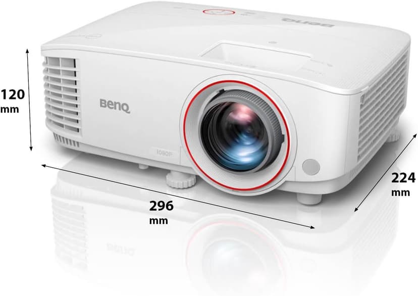 BenQ TH671ST Full HD 1080p Projector for Gaming: High Brightness 3000 ANSI Lumen, Low Input Lag, Superior Short Throw for Table Top Placement - White