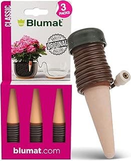 Blumat Classic Plant Watering Stakes - Self-Watering Insert for Indoor and Outdoor Plants - Automatic Slow Release Irrigation System for Potted Plants - Houseplant Care Device (3 Packs)