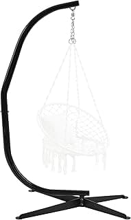 Yaheetech Hammock Chair Stand, C-Stand for Hanging Hammock Chair w/Buckle & S-Shaped Hook - Free Rotation C-Stand Hammock Stand for Hanging Chairs, Swings, Max.Weight Capacity 300Lb