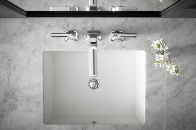 KOHLER 2882-0 Verticyl Rectangular Undermount Bathroom Sink, 19 3/4", White